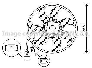 AVA QUALITY COOLING vw7534 -  Вентилятор, охлаждение двигателя